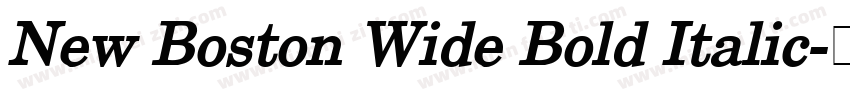 New Boston Wide Bold Italic字体转换